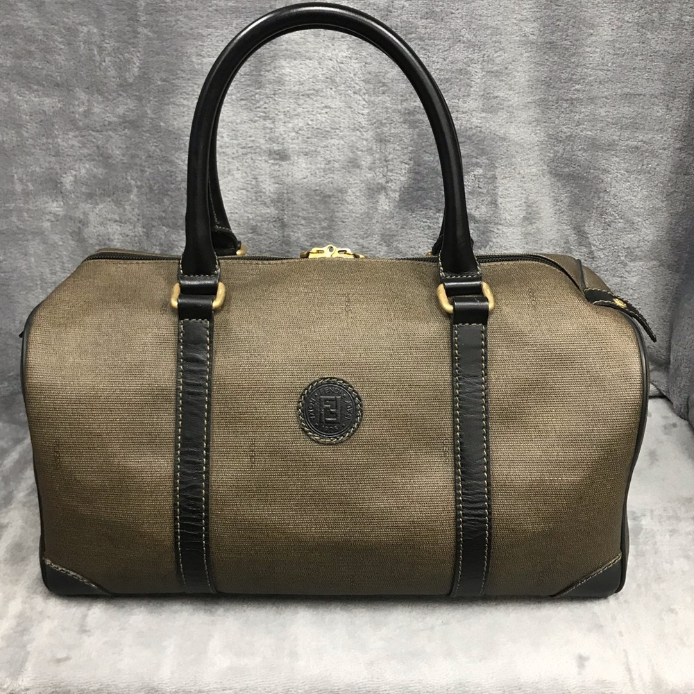 FENDI VINTAGE BOSTON DUFFLE  BAG LOCK & KEY FINAL SALE